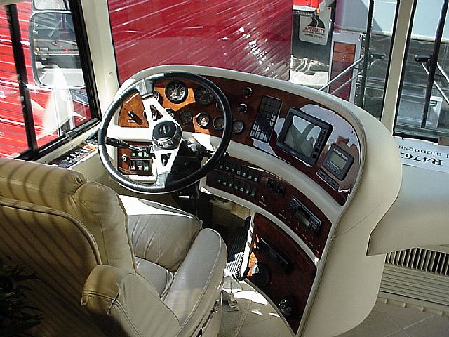 RV Cockpit Interior Remodel and Leather Upholstery at Premier